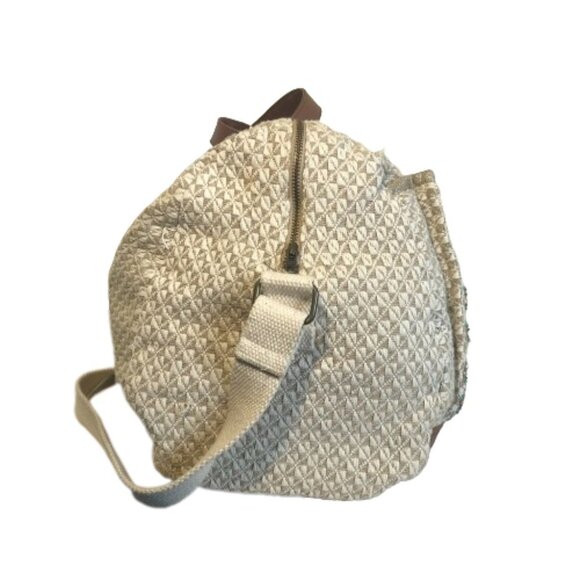 Large Aphorism sequin beaded knit boho embellished travel bag suffel weekender - Picture 6 of 16